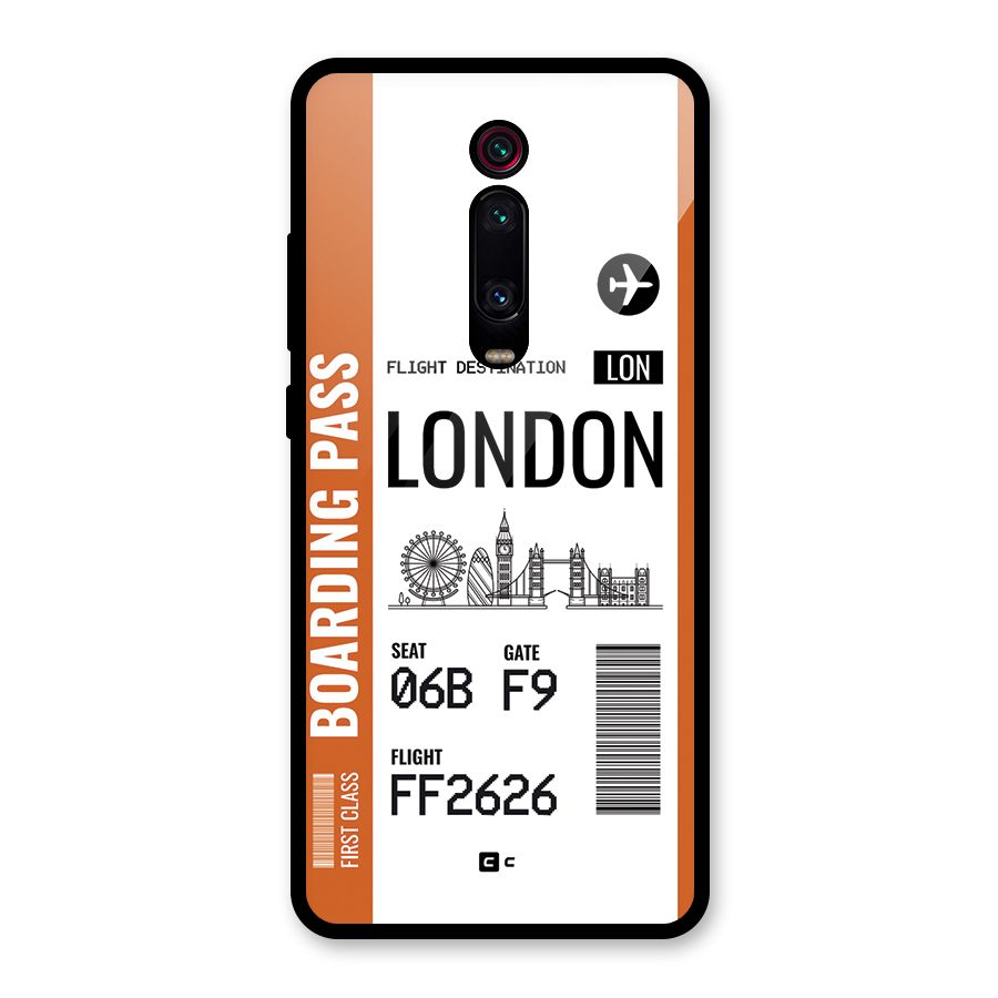 London Boarding Pass Glass Back Case for Redmi K20