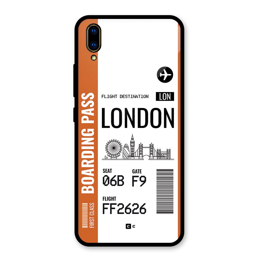 London Boarding Pass Glass Back Case for Vivo V11 Pro