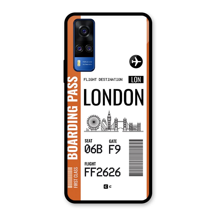 London Boarding Pass Glass Back Case for Vivo Y31