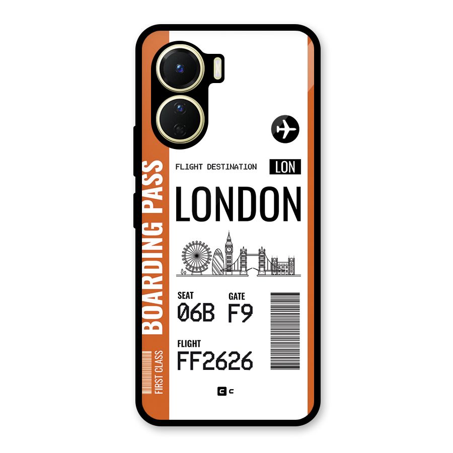 London Boarding Pass Glass Back Case for Vivo Y56