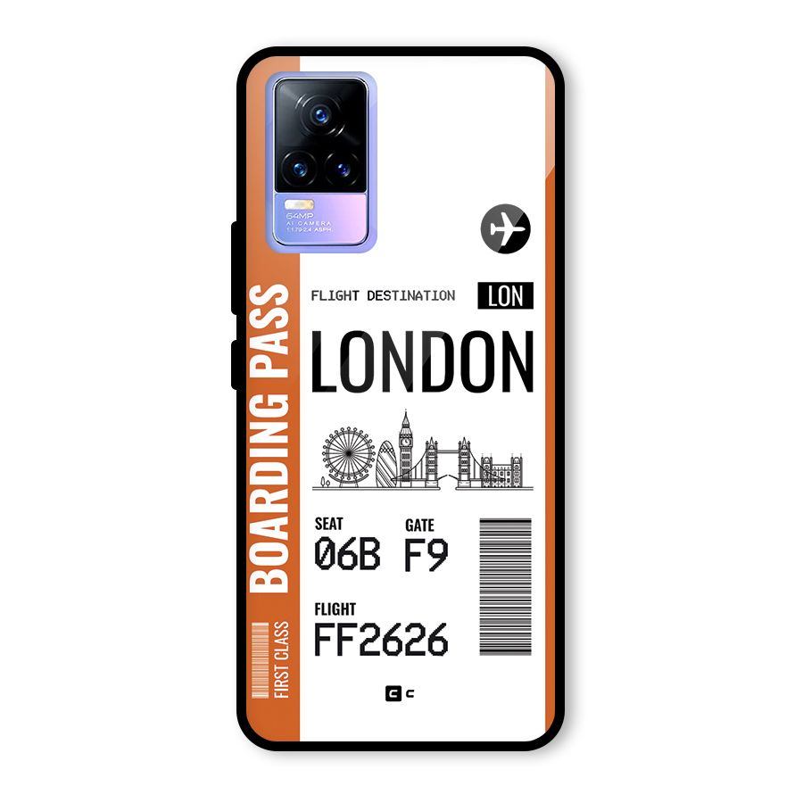London Boarding Pass Glass Back Case for Vivo Y73