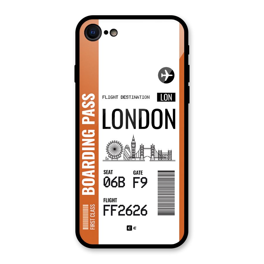 London Boarding Pass Glass Back Case for iPhone 7