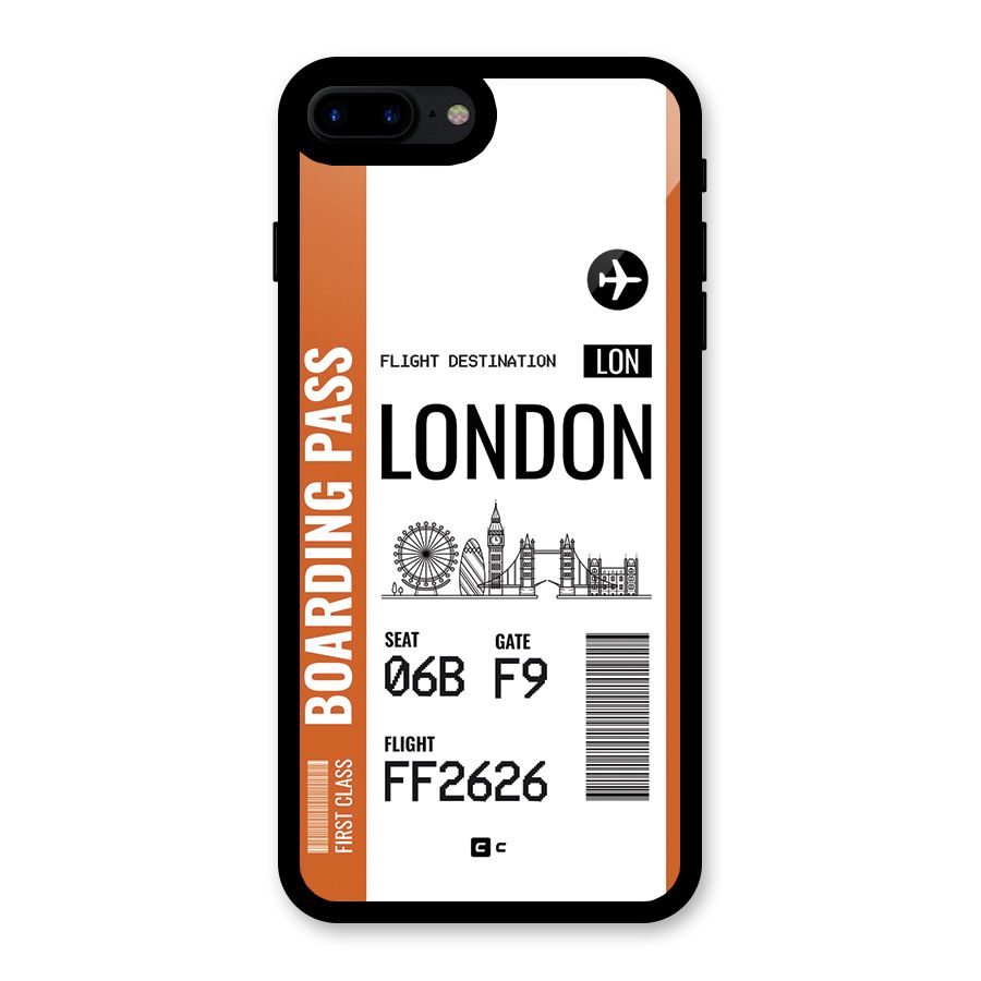 London Boarding Pass Glass Back Case for iPhone 7 Plus