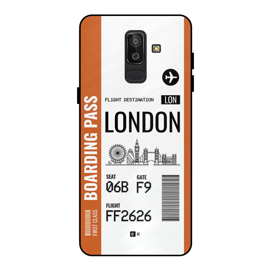 London Boarding Pass Metal Back Case for Galaxy J8