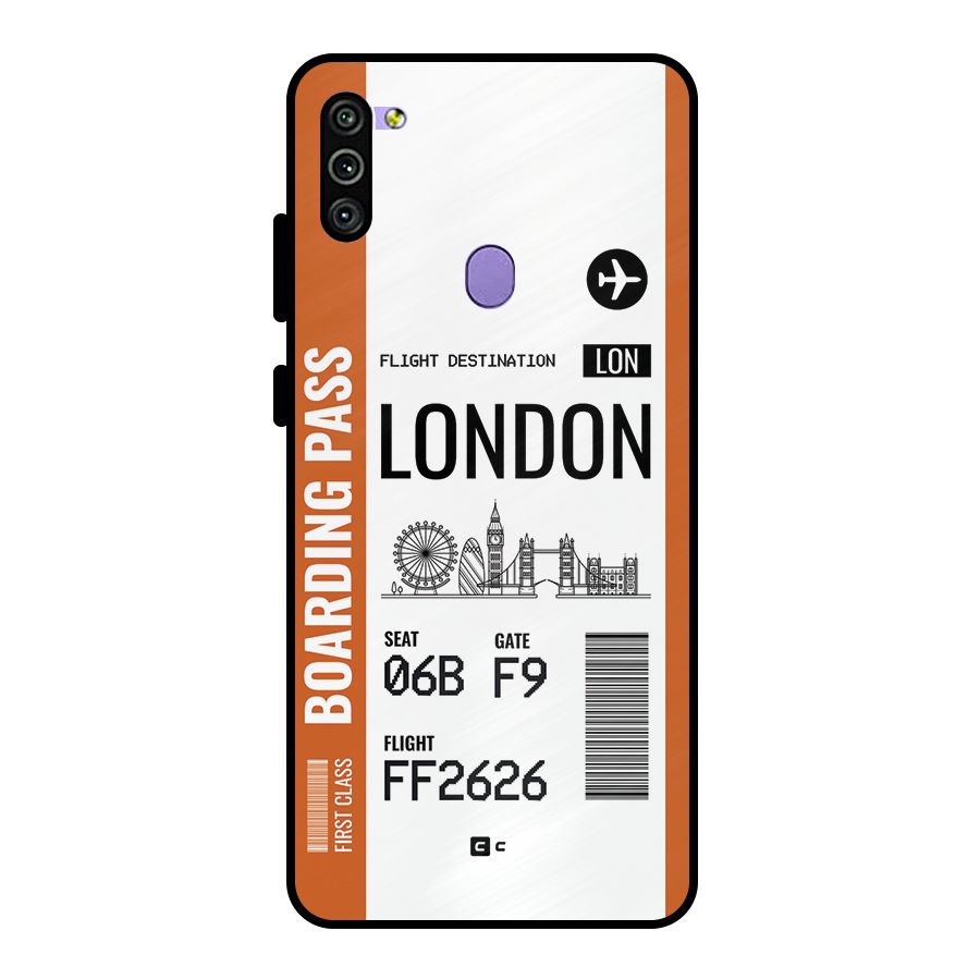 London Boarding Pass Metal Back Case for Galaxy M11