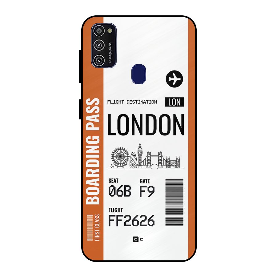 London Boarding Pass Metal Back Case for Galaxy M30s