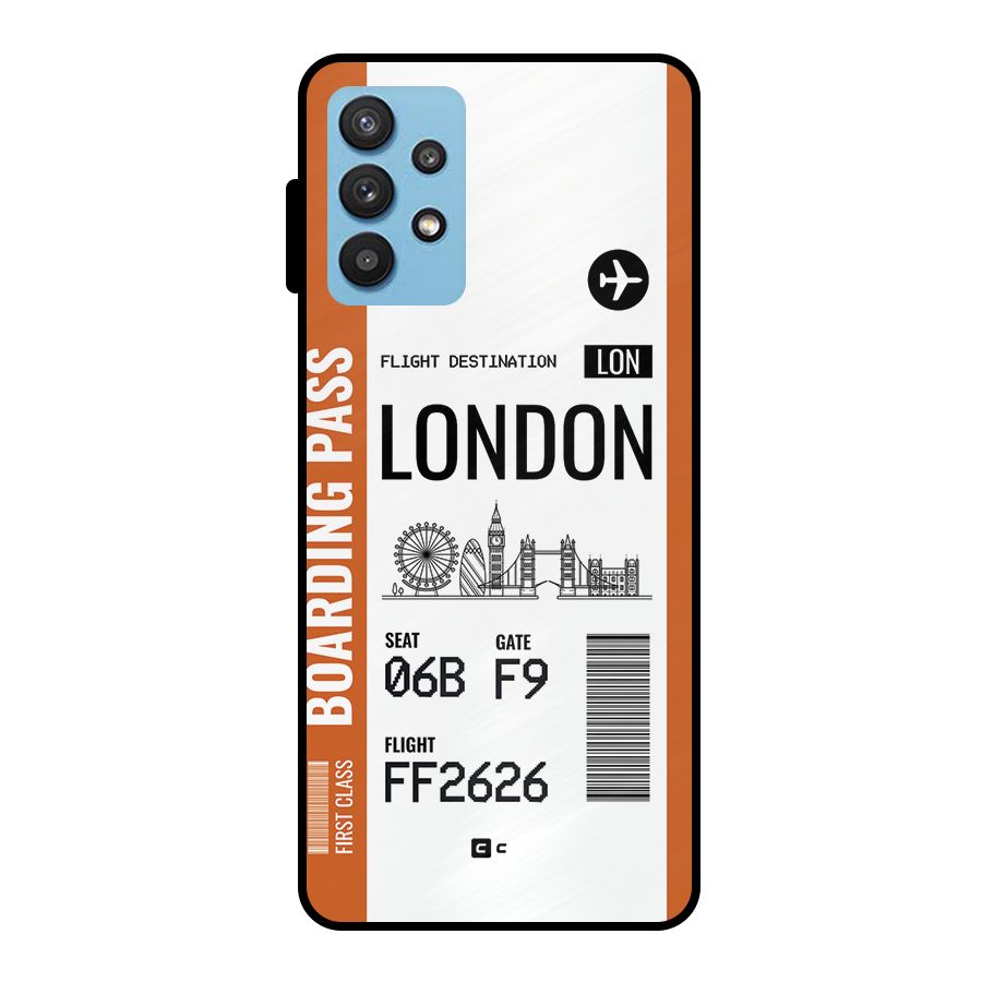 London Boarding Pass Metal Back Case for Galaxy M32 5G