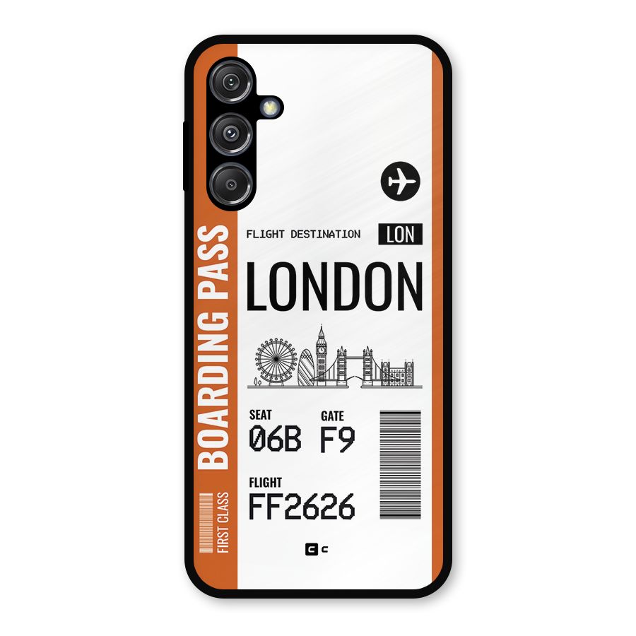 London Boarding Pass Metal Back Case for Galaxy M34 5G