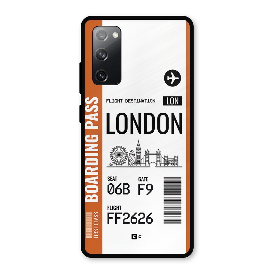 London Boarding Pass Metal Back Case for Galaxy S20 FE 5G