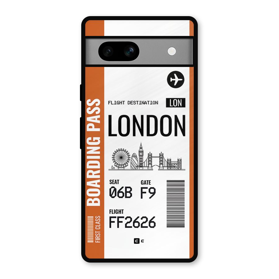 London Boarding Pass Metal Back Case for Google Pixel 7a