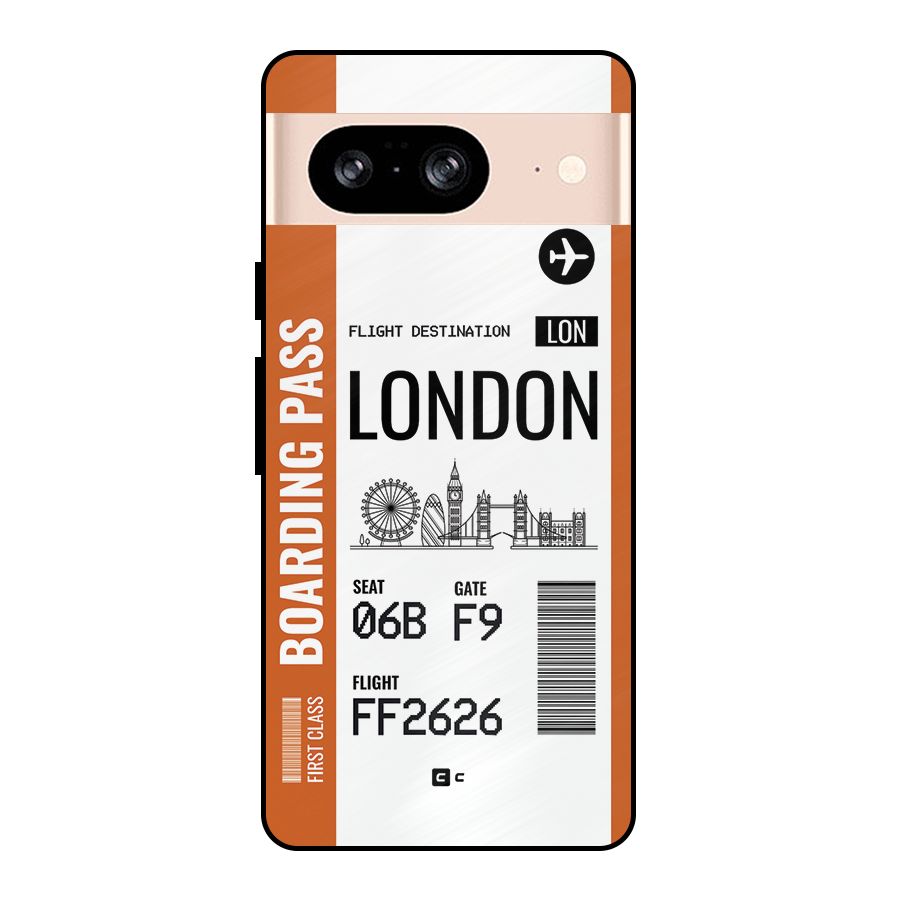 London Boarding Pass Metal Back Case for Google Pixel 8