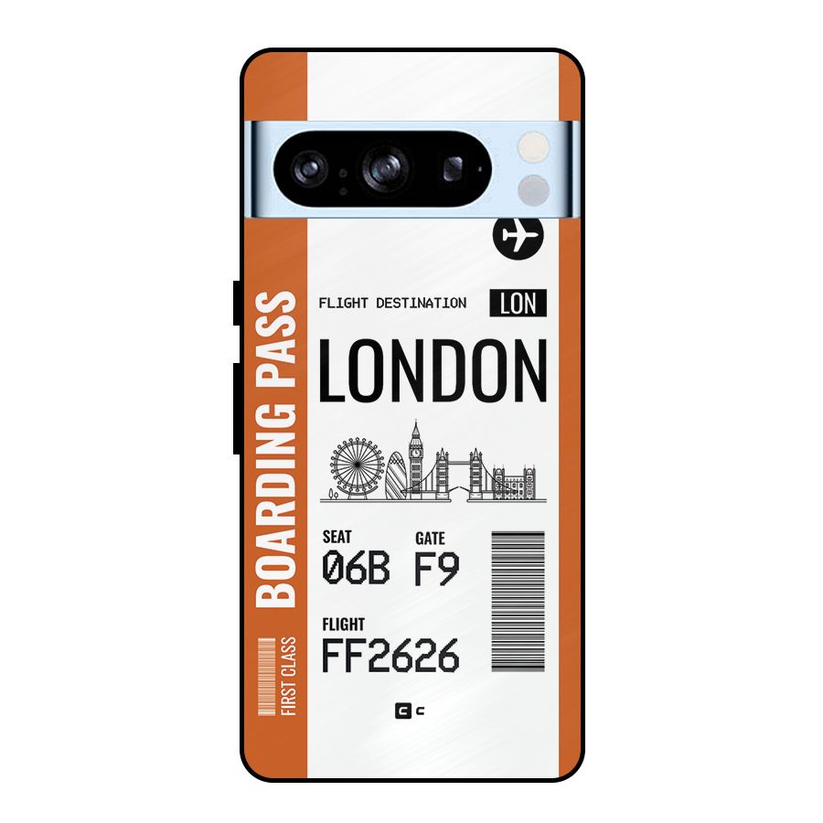 London Boarding Pass Metal Back Case for Google Pixel 8 Pro