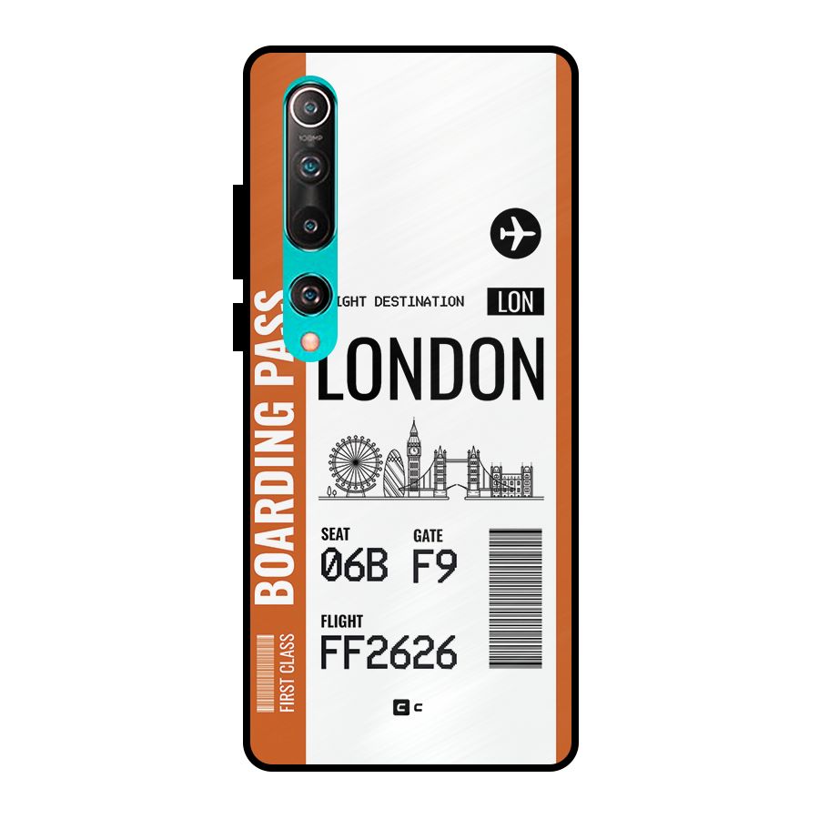 London Boarding Pass Metal Back Case for Mi 10