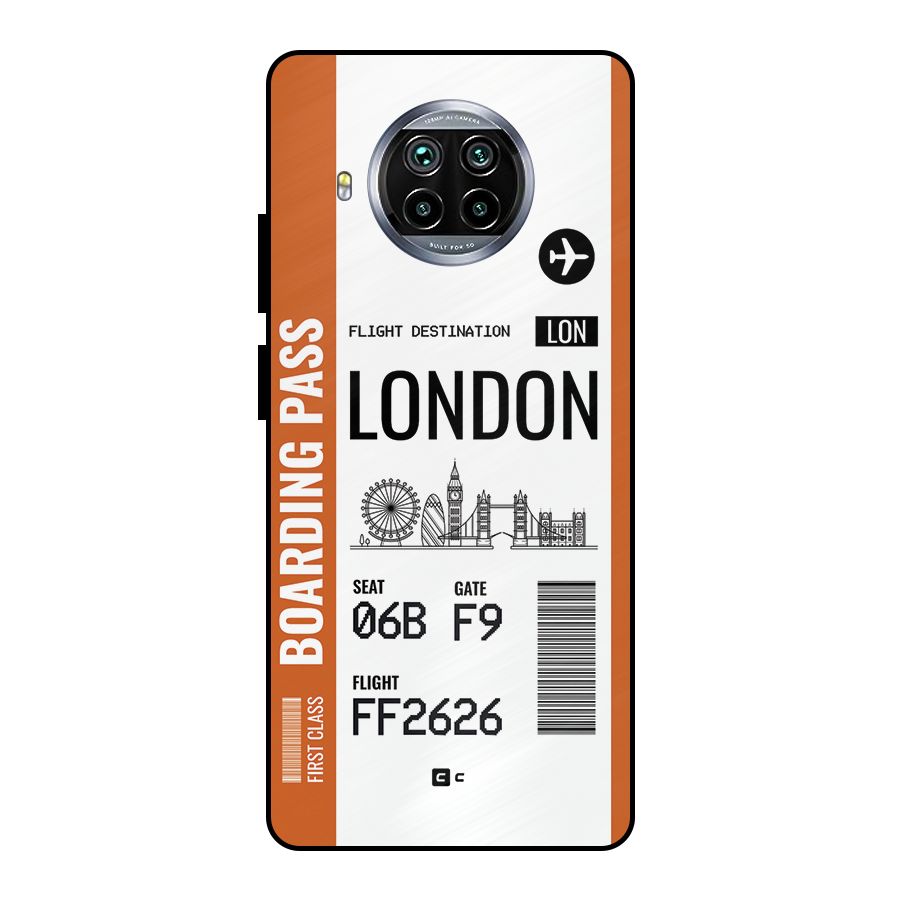 London Boarding Pass Metal Back Case for Mi 10i