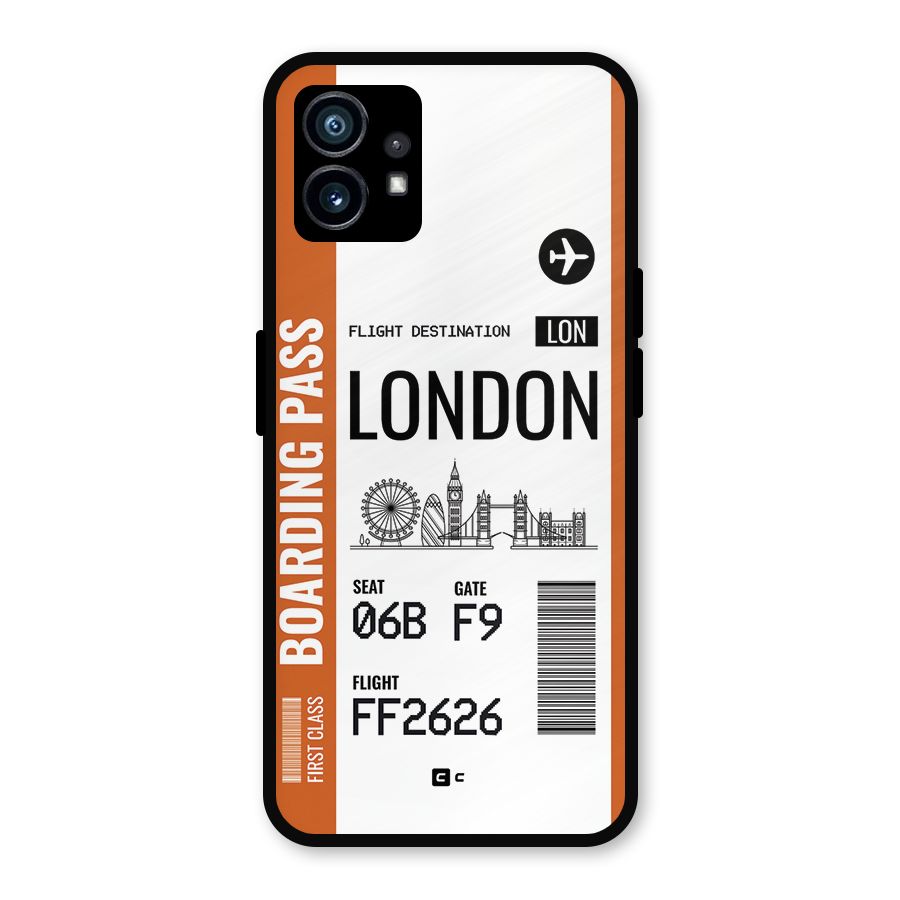 London Boarding Pass Metal Back Case for Nothing Phone 1