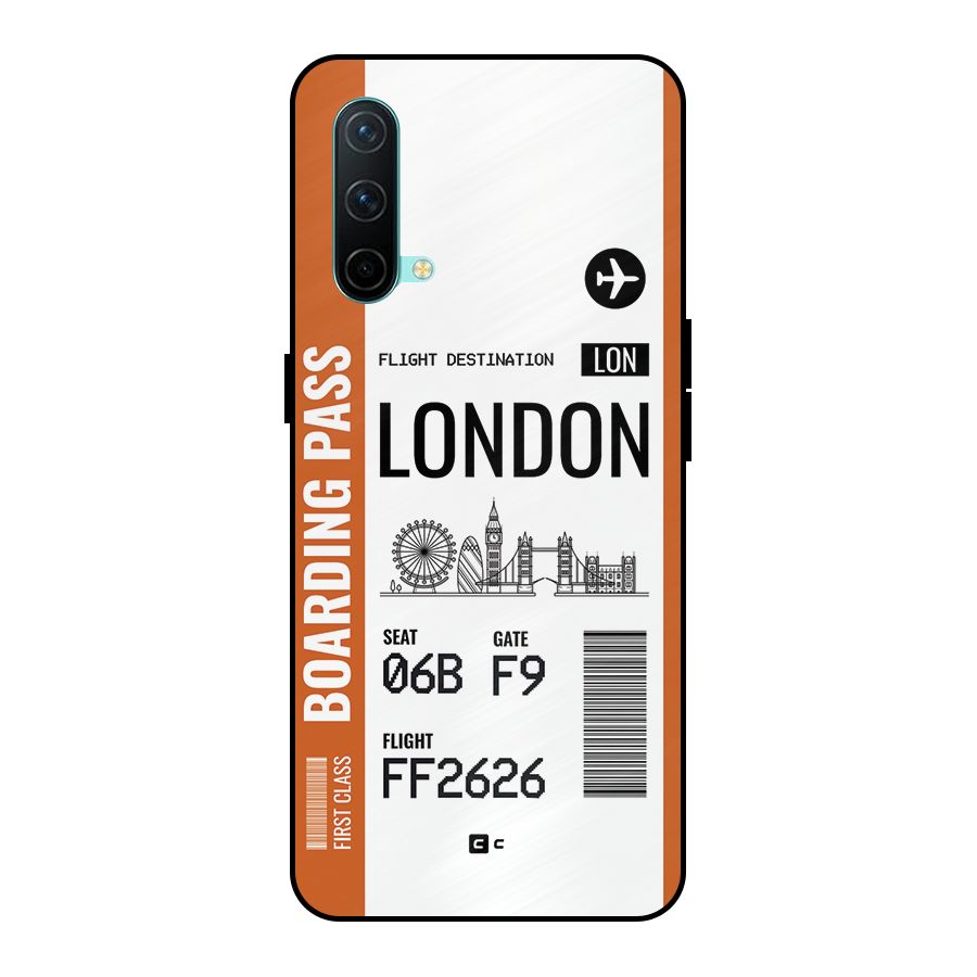 London Boarding Pass Metal Back Case for OnePlus Nord CE 5G