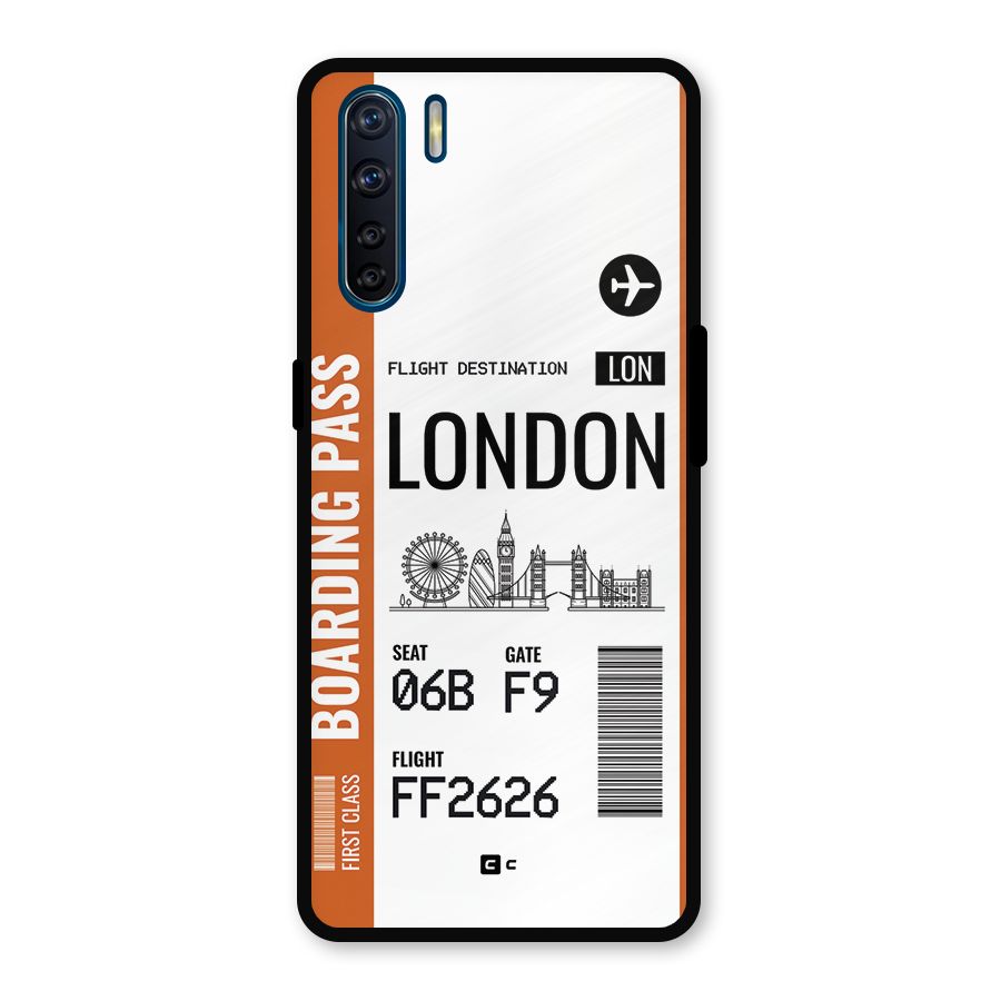 London Boarding Pass Metal Back Case for Oppo F15