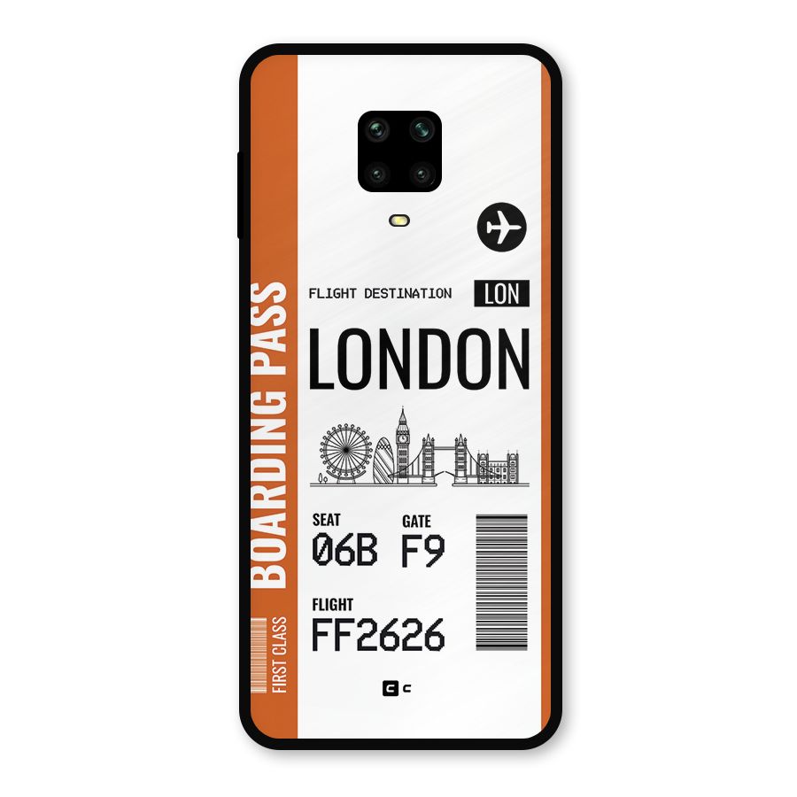 London Boarding Pass Metal Back Case for Poco M2