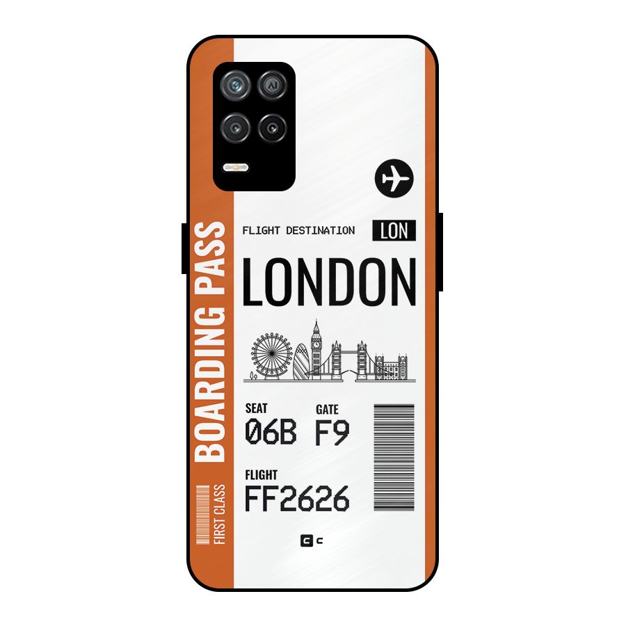 London Boarding Pass Metal Back Case for Realme 8 5G