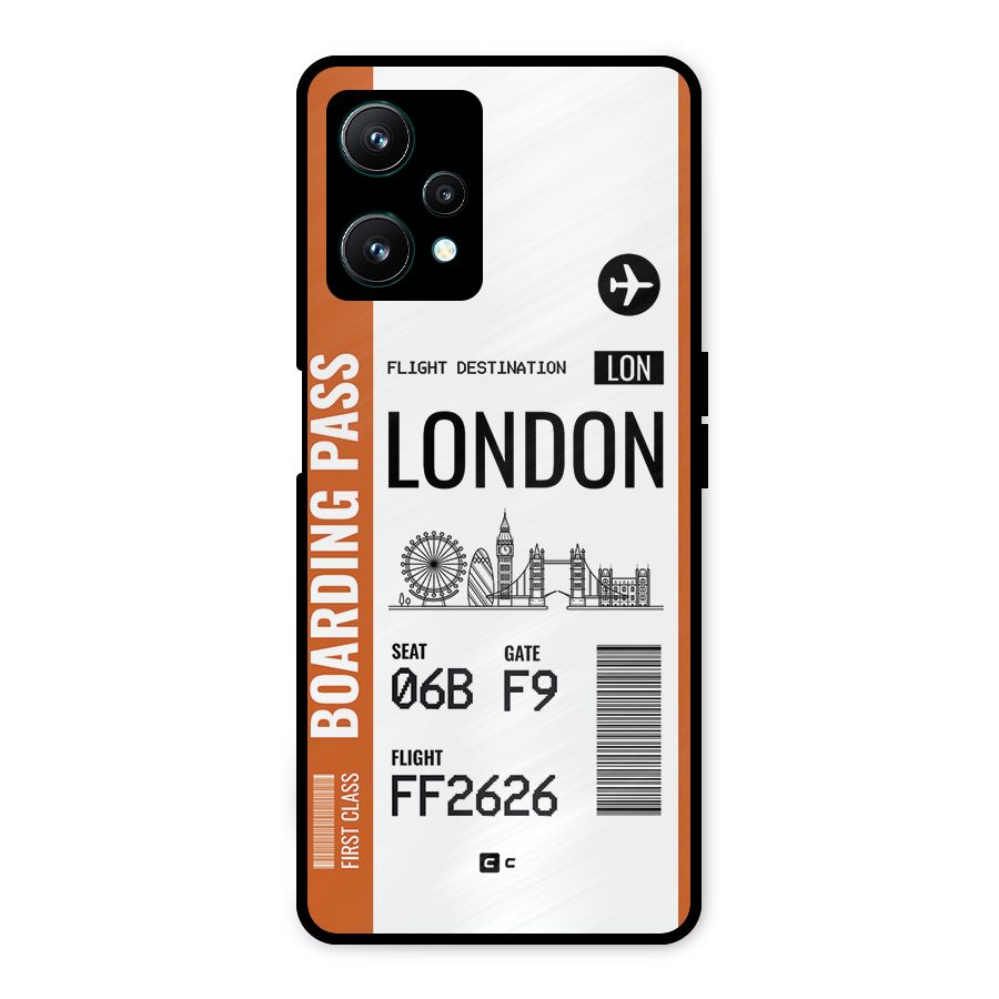 London Boarding Pass Metal Back Case for Realme 9 Pro 5G
