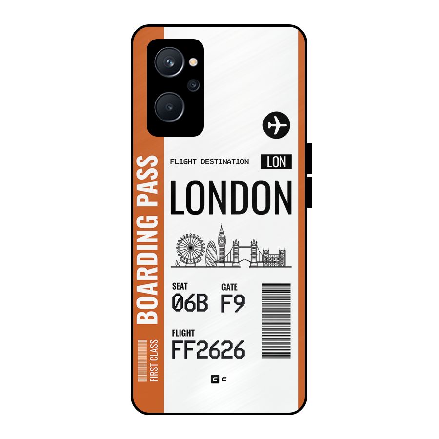 London Boarding Pass Metal Back Case for Realme 9i 5G