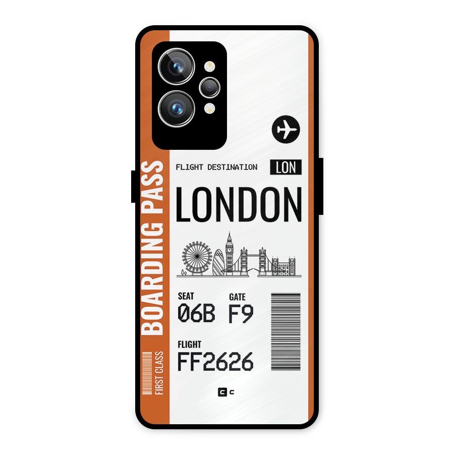 London Boarding Pass Metal Back Case for Realme GT2 Pro