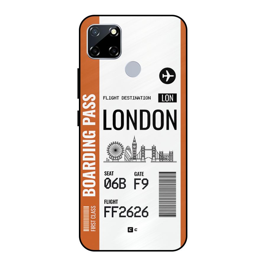 London Boarding Pass Metal Back Case for Realme Narzo 30A