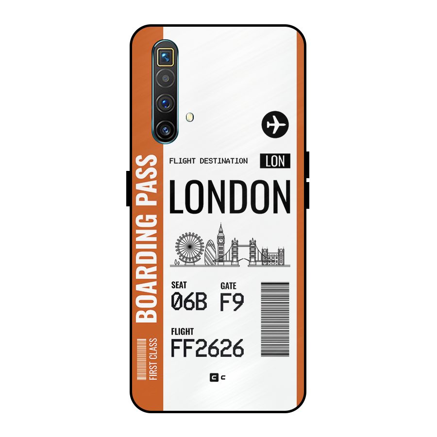 London Boarding Pass Metal Back Case for Realme X3 SuperZoom