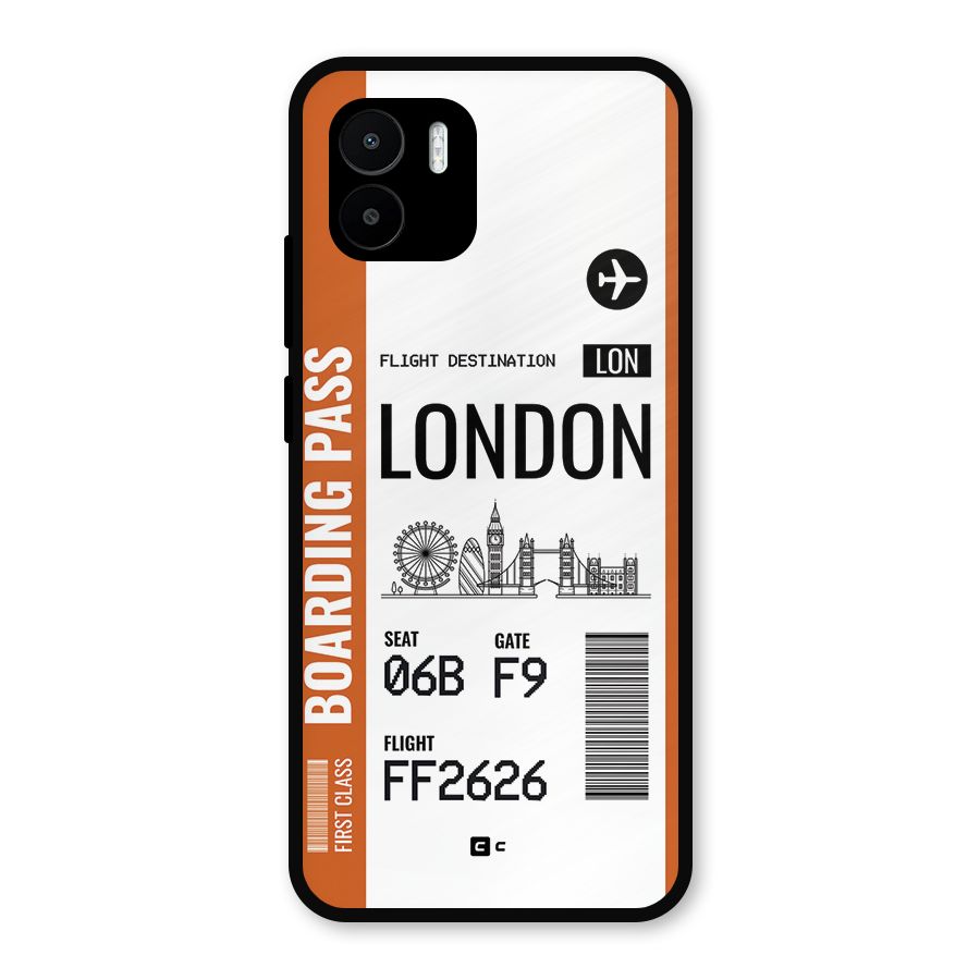 London Boarding Pass Metal Back Case for Redmi A1