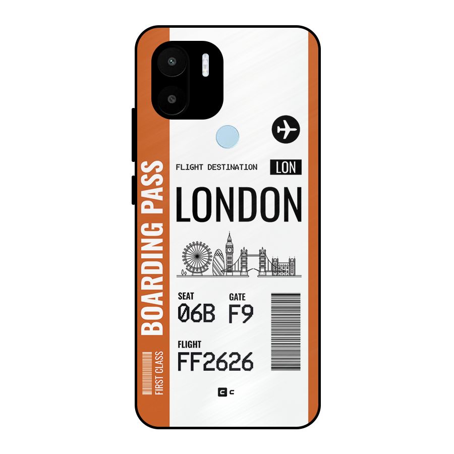 London Boarding Pass Metal Back Case for Redmi A2 Plus
