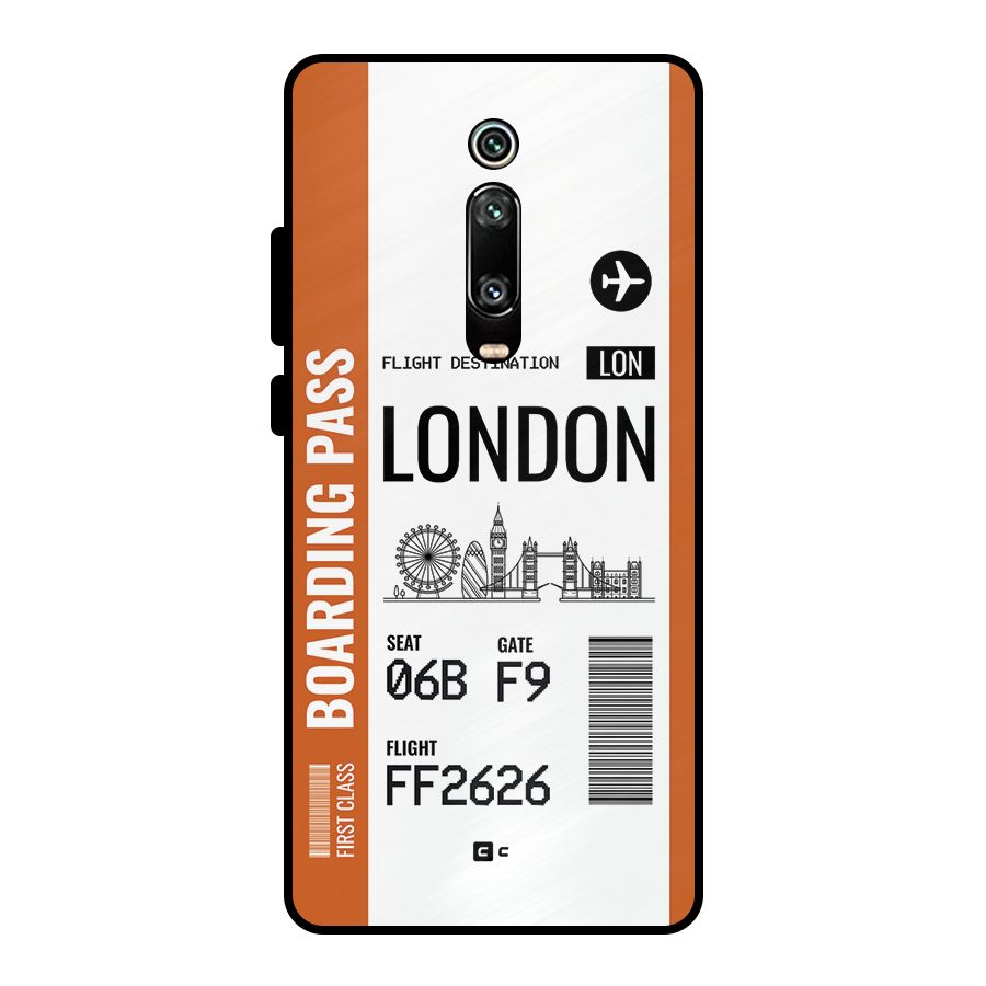 London Boarding Pass Metal Back Case for Redmi K20