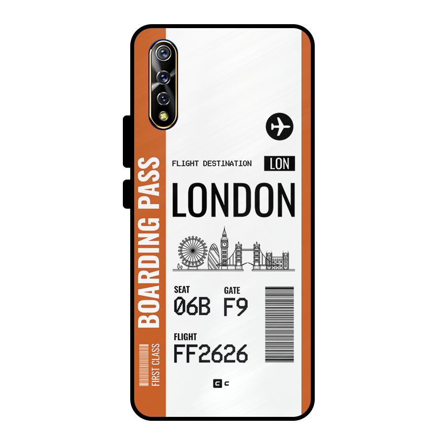 London Boarding Pass Metal Back Case for Vivo S1