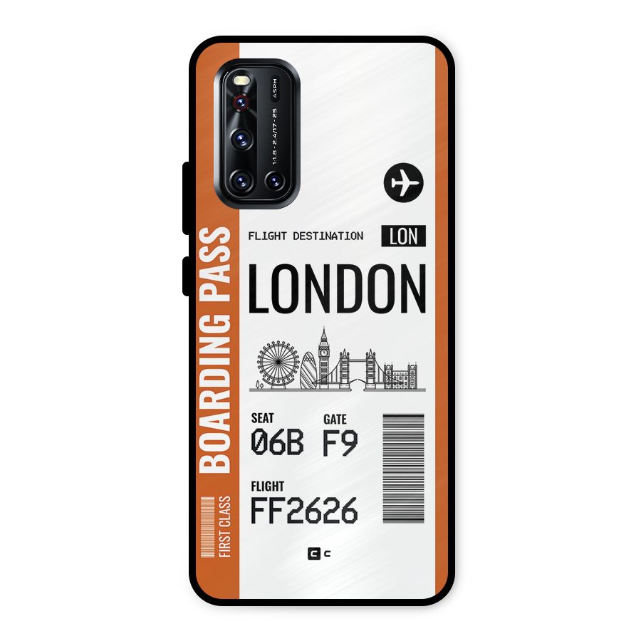 London Boarding Pass Metal Back Case for Vivo V19