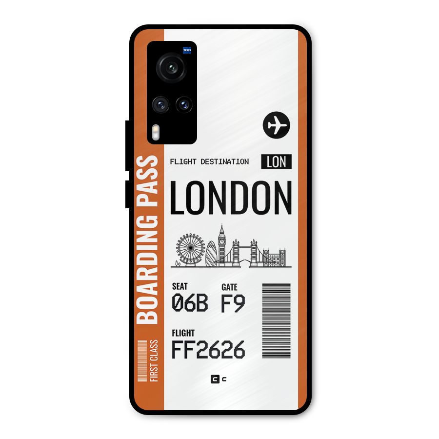 London Boarding Pass Metal Back Case for Vivo X60