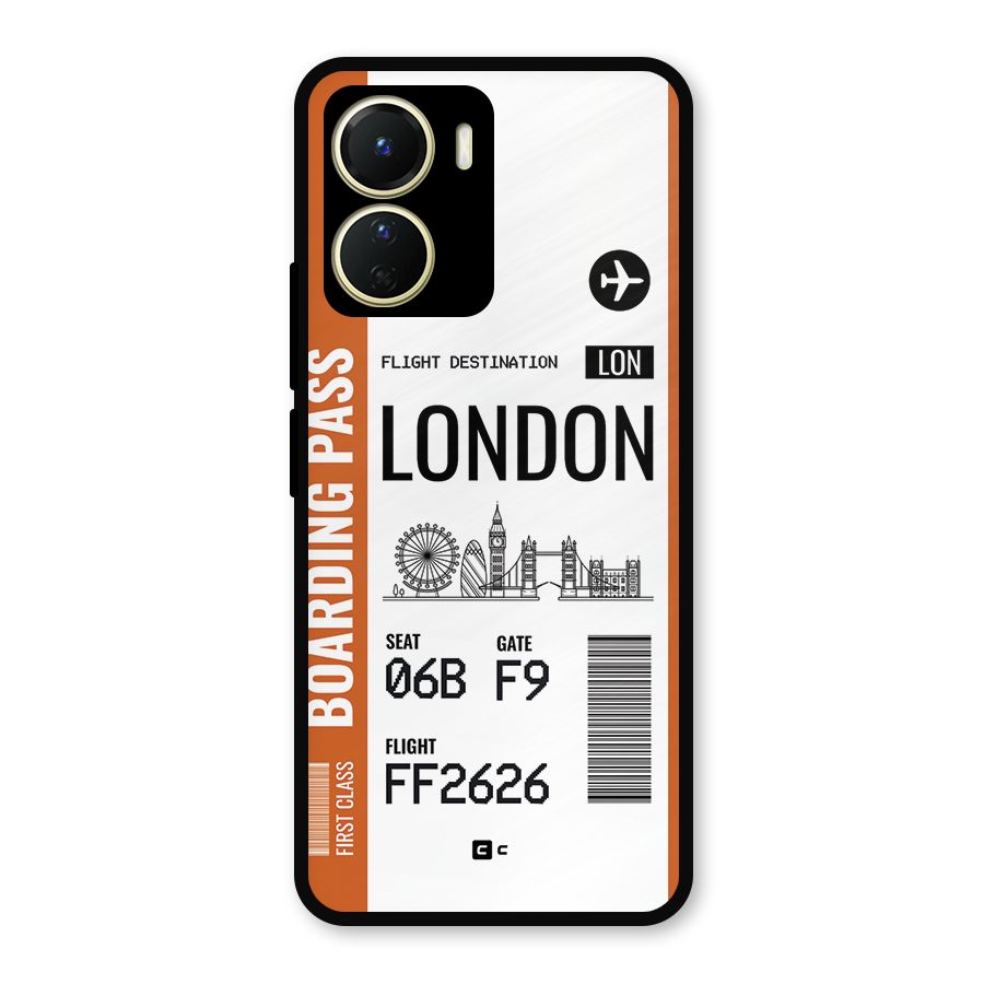 London Boarding Pass Metal Back Case for Vivo Y16