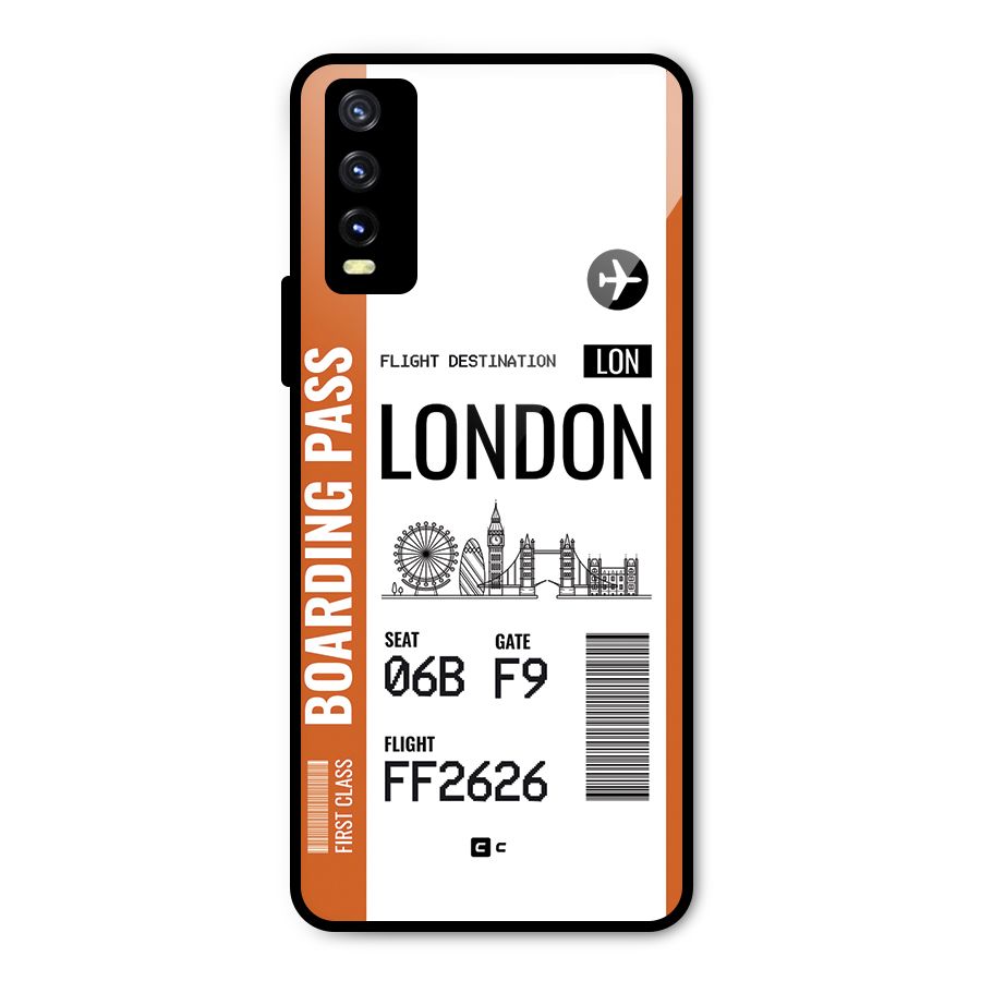 London Boarding Pass Metal Back Case for Vivo Y20
