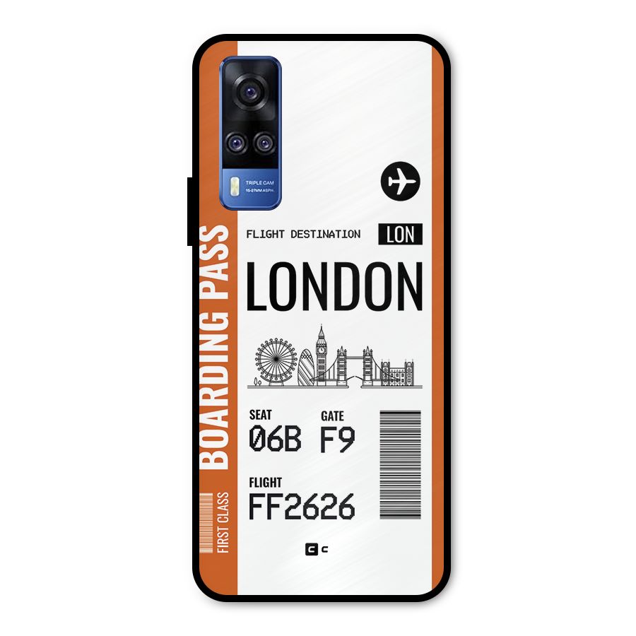London Boarding Pass Metal Back Case for Vivo Y51A