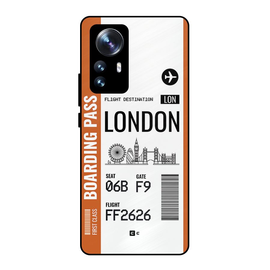 London Boarding Pass Metal Back Case for Xiaomi 12 Pro