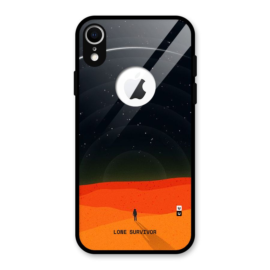 Lone Survivor Glass Back Case for iPhone XR Logo Cut
