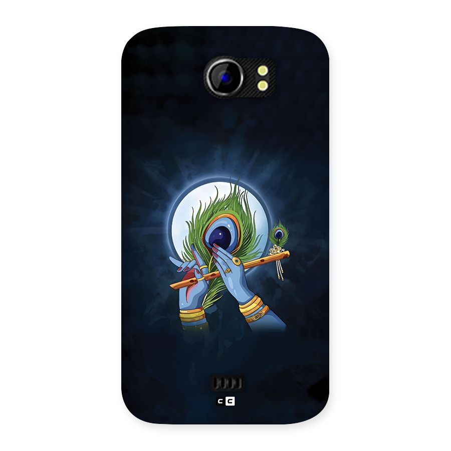 Lord Krishna Flute Back Case for Canvas 2 A110