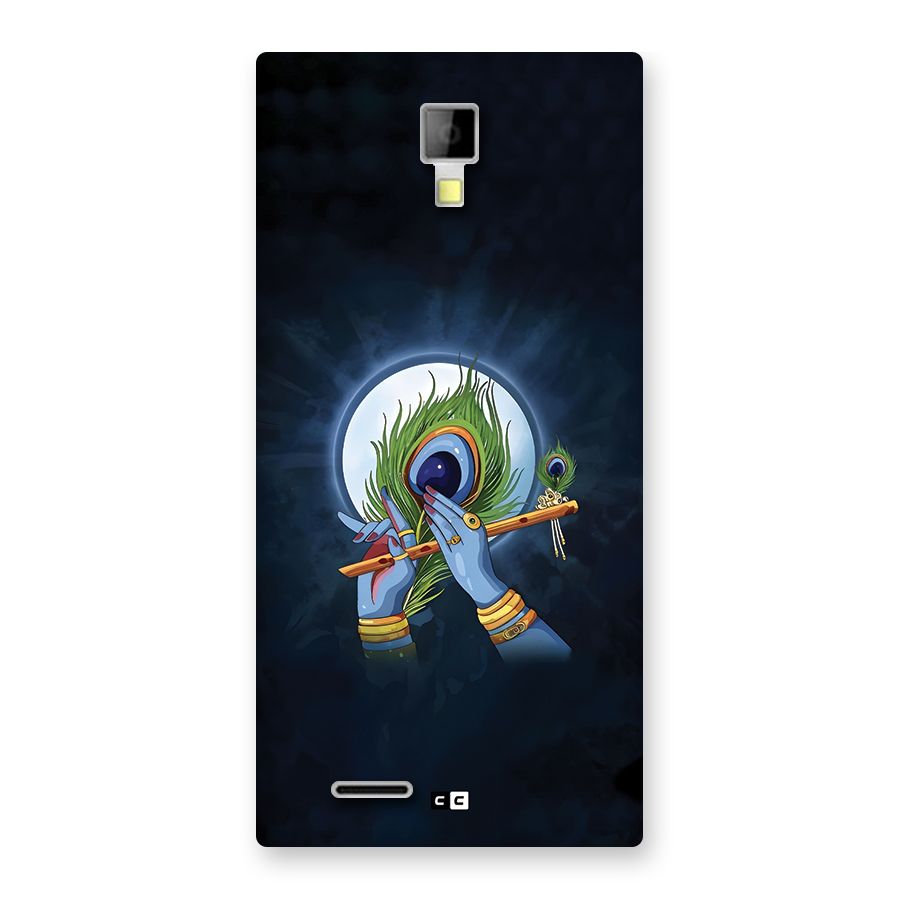 Lord Krishna Flute Back Case for Canvas Xpress A99