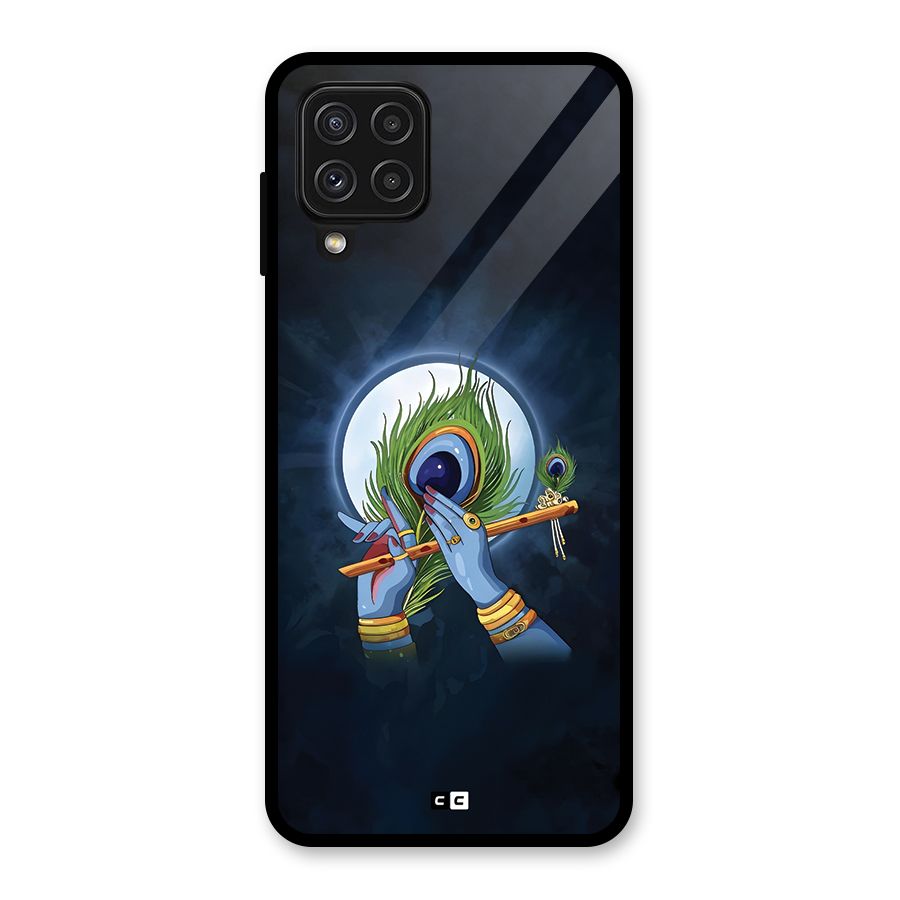 Lord Krishna Flute Glass Back Case for Galaxy A22 4G