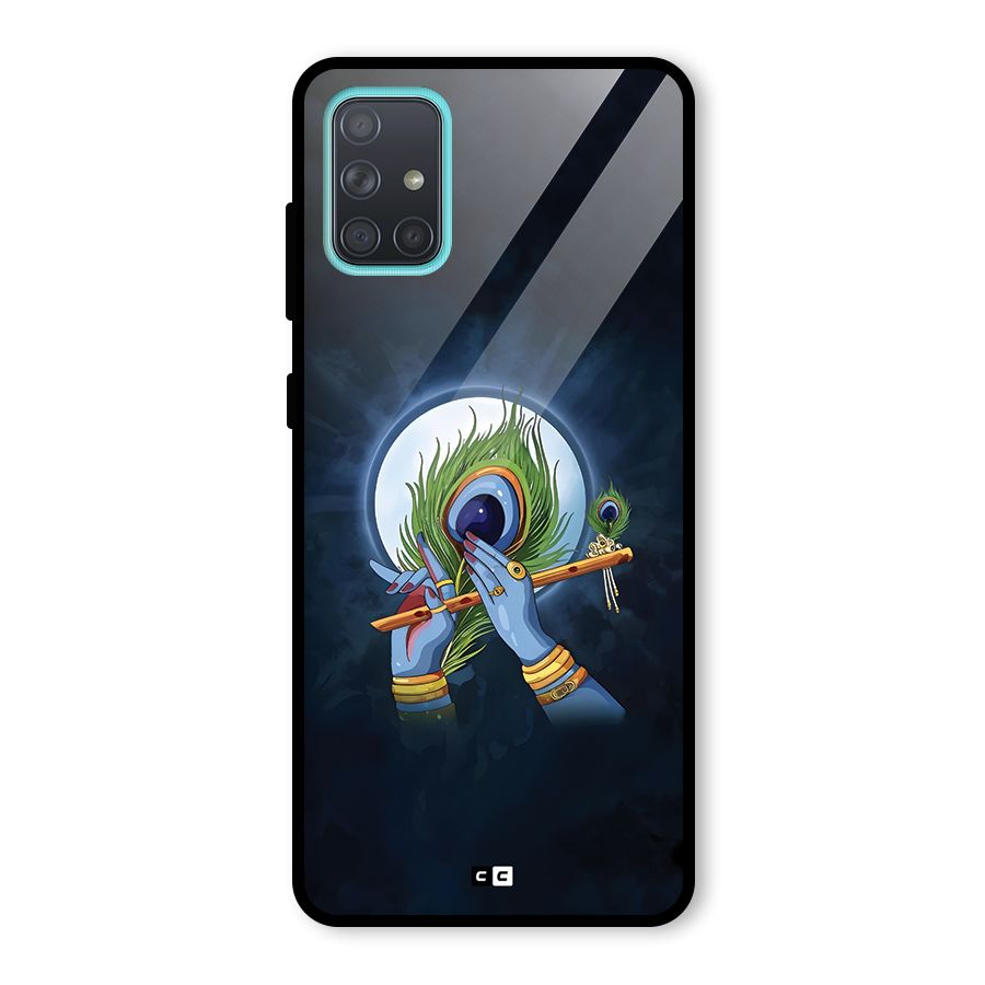 Lord Krishna Flute Glass Back Case for Galaxy A71