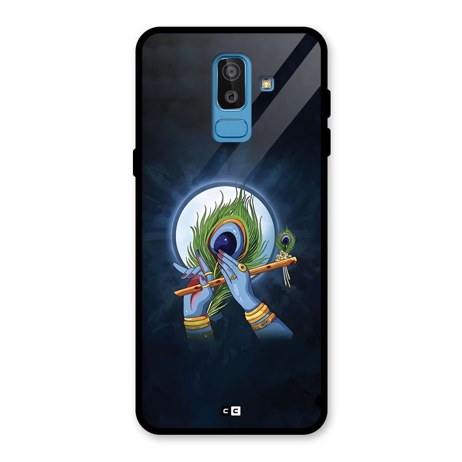 Lord Krishna Flute Glass Back Case for Galaxy J8
