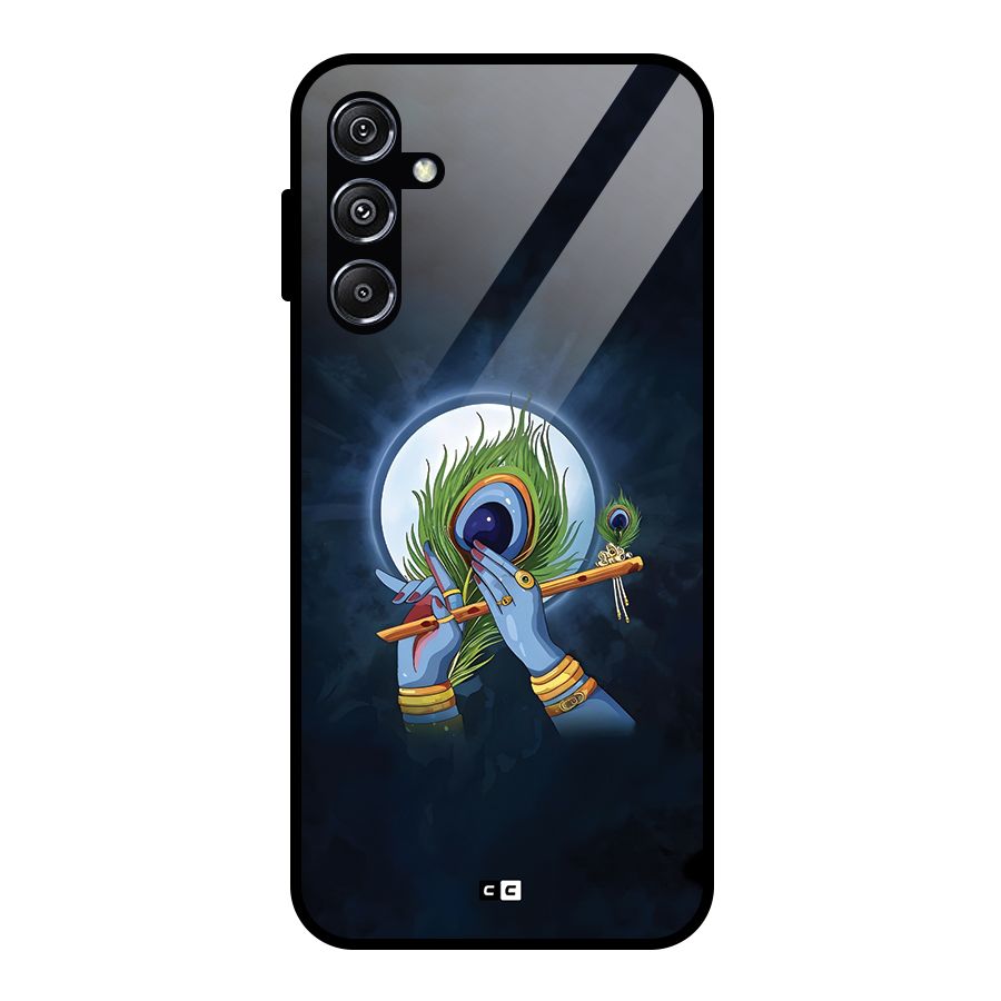 Lord Krishna Flute Glass Back Case for Galaxy M34 5G
