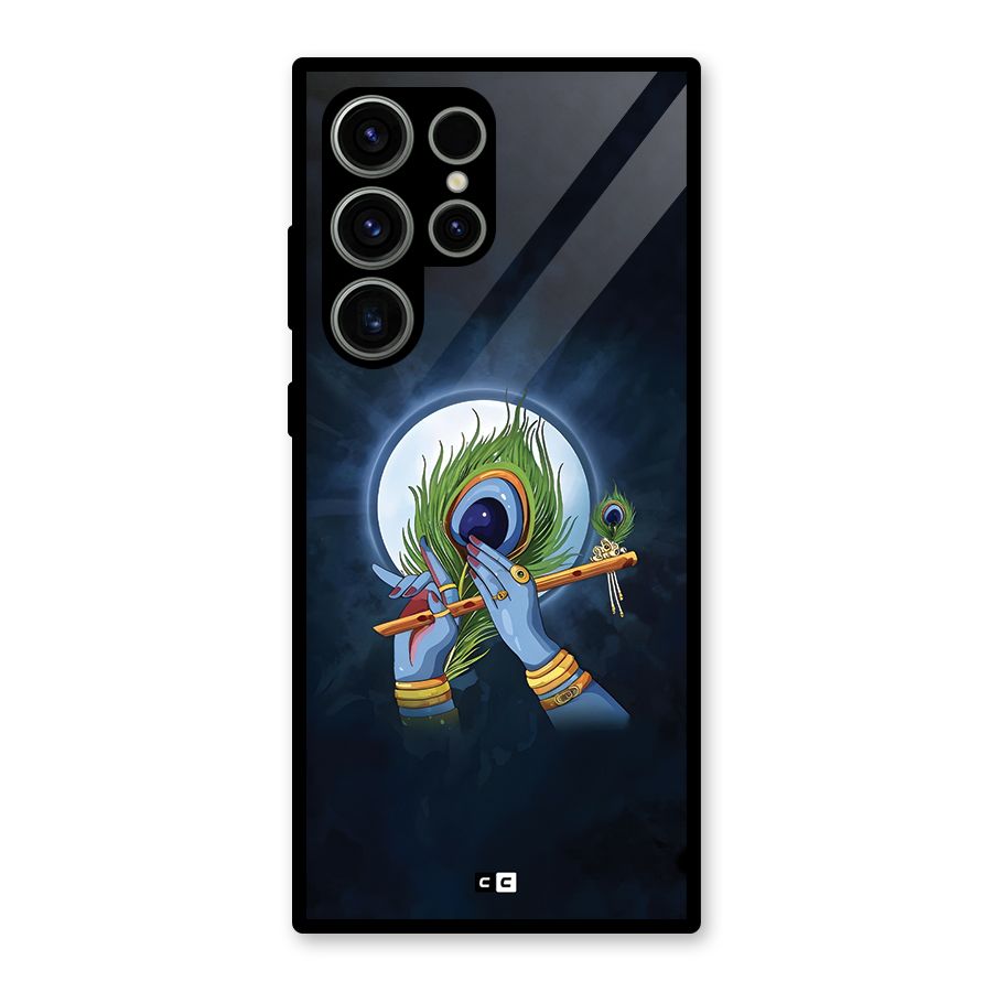 Lord Krishna Flute Glass Back Case for Galaxy S23 Ultra
