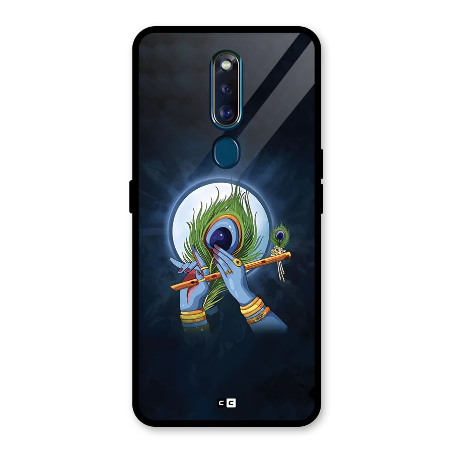 Lord Krishna Flute Glass Back Case for Oppo F11 Pro