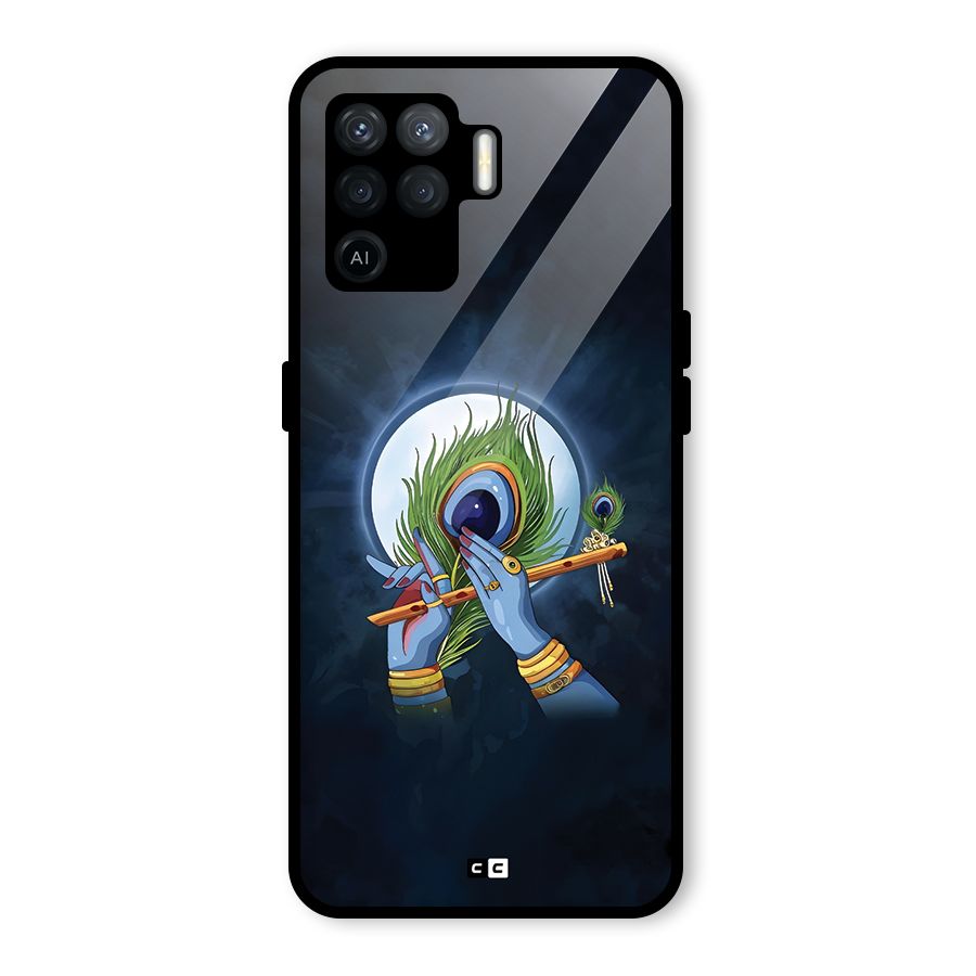 Lord Krishna Flute Glass Back Case for Oppo F19 Pro