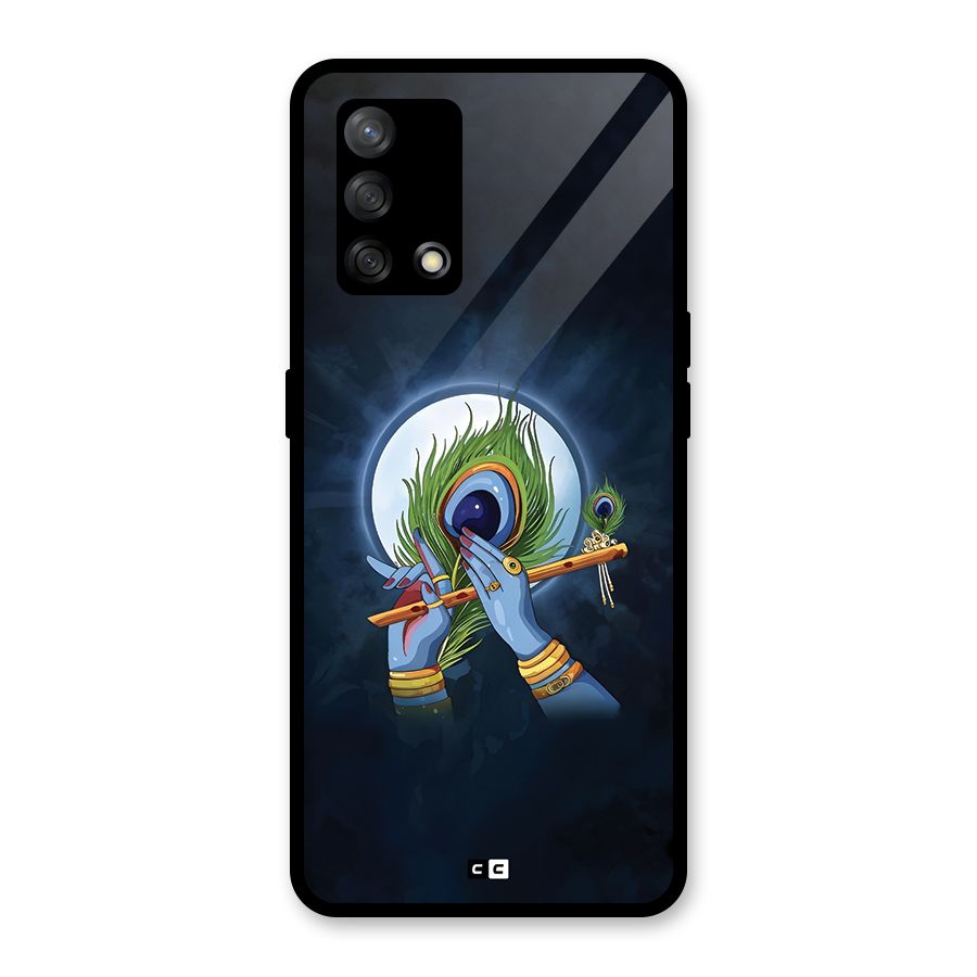 Lord Krishna Flute Glass Back Case for Oppo F19s