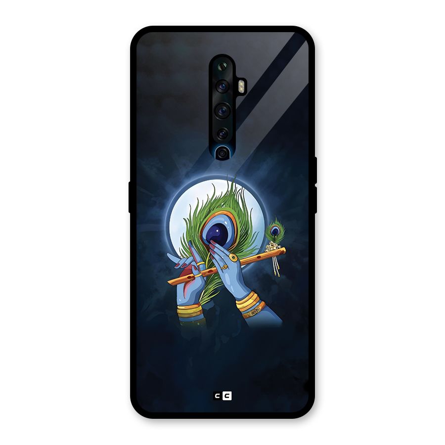Lord Krishna Flute Glass Back Case for Oppo Reno2 F